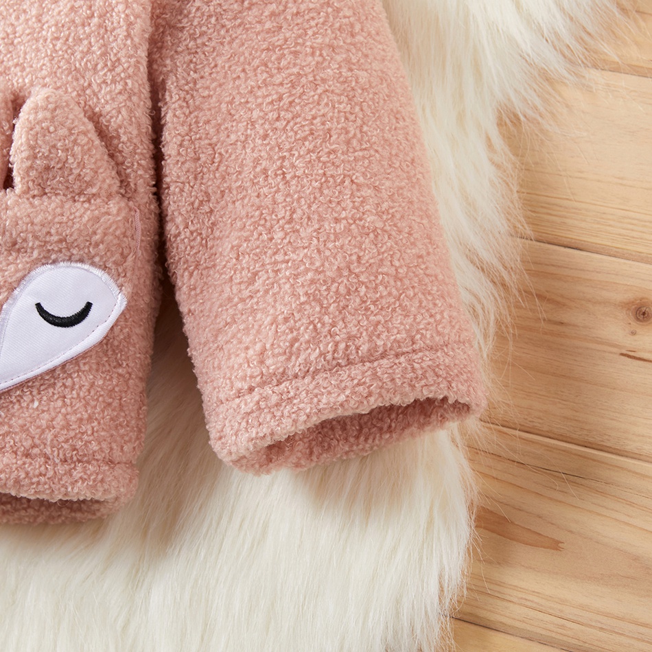 Baby / Toddler Adorable Fox Decor Fleece Warm Hooded Coat